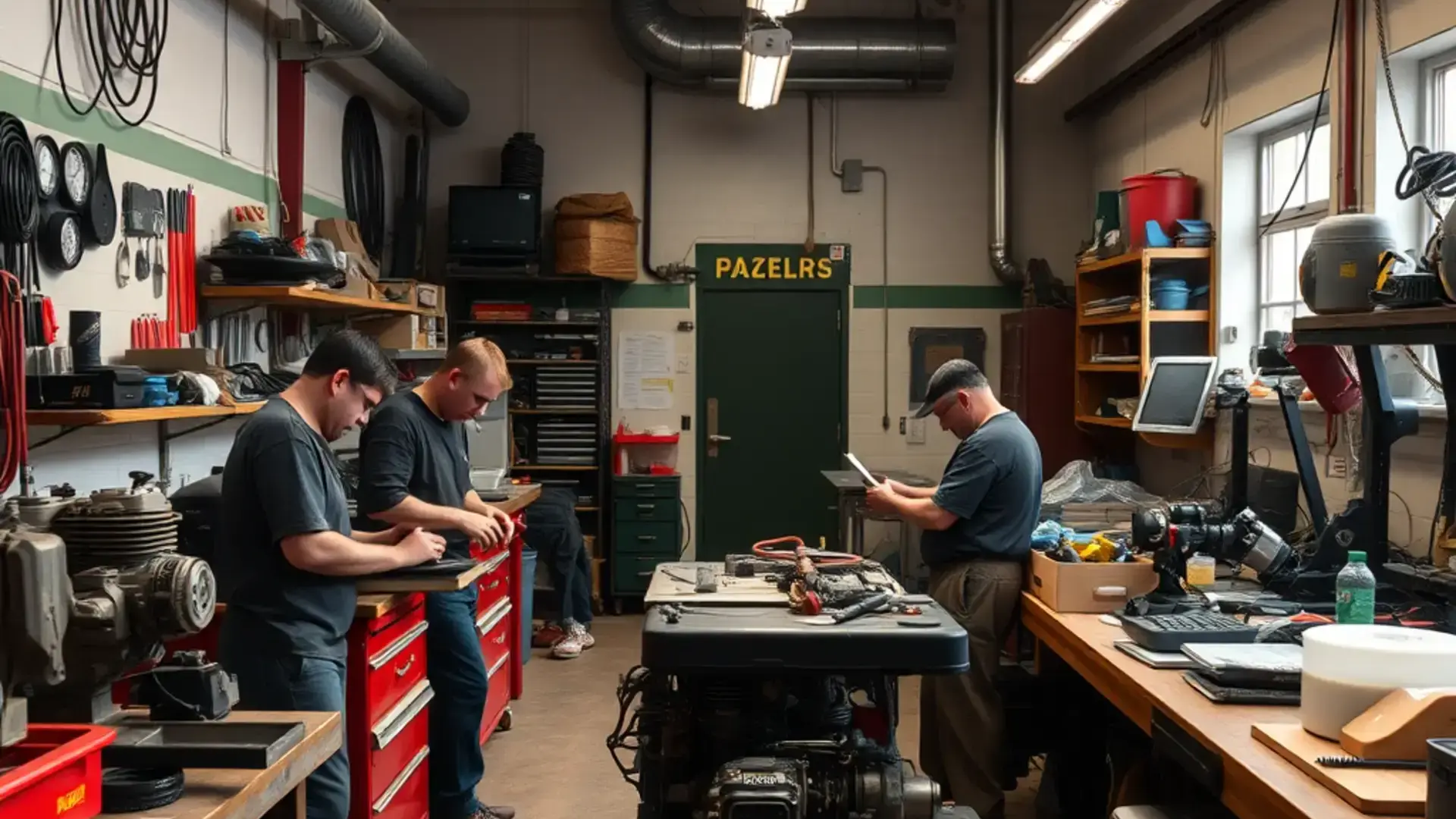 Our professional team in the workshop