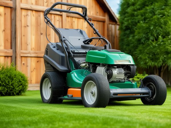 Professional small engine repair workshop with equipment